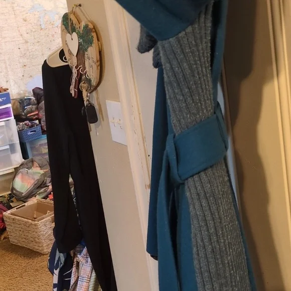 Elevenses by Anthropologie Wool Blend Jacket - Vibrant Teal Green - Picture 5 of 16